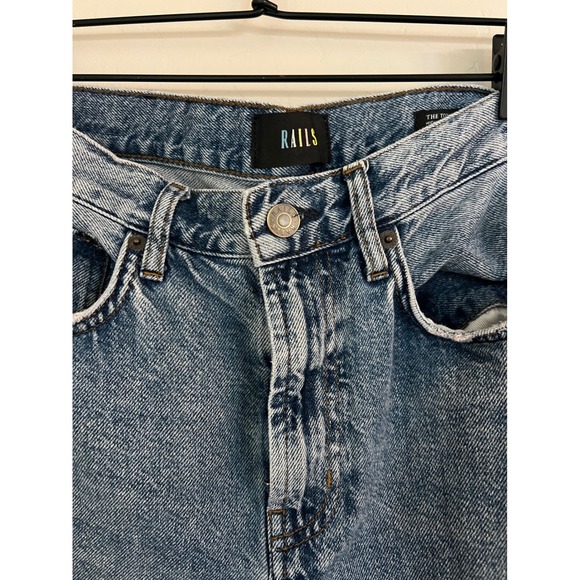 Rails The Topanga High Rise Straight Leg Jeans Medium Wash Blue 28 100% Cotton - Picture 3 of 8